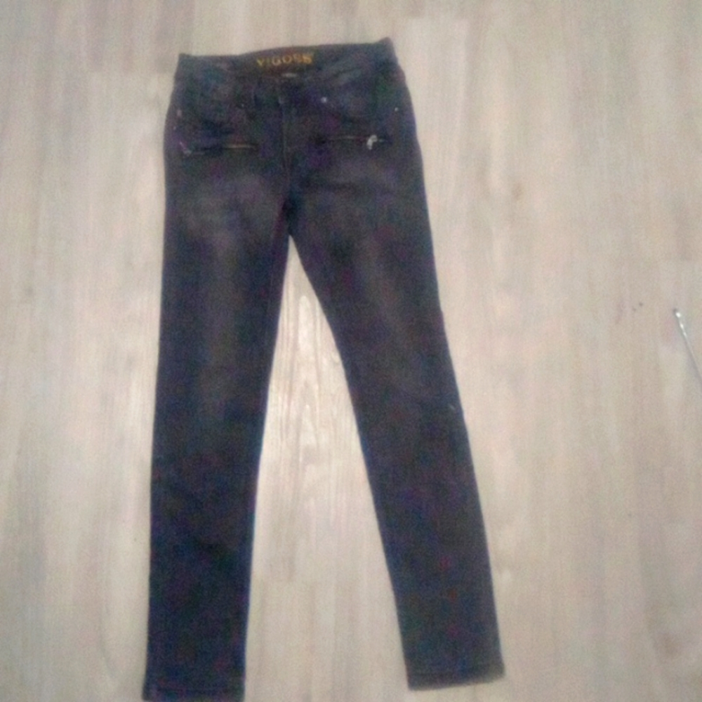 Girls Black Skinny Jeans Size 8